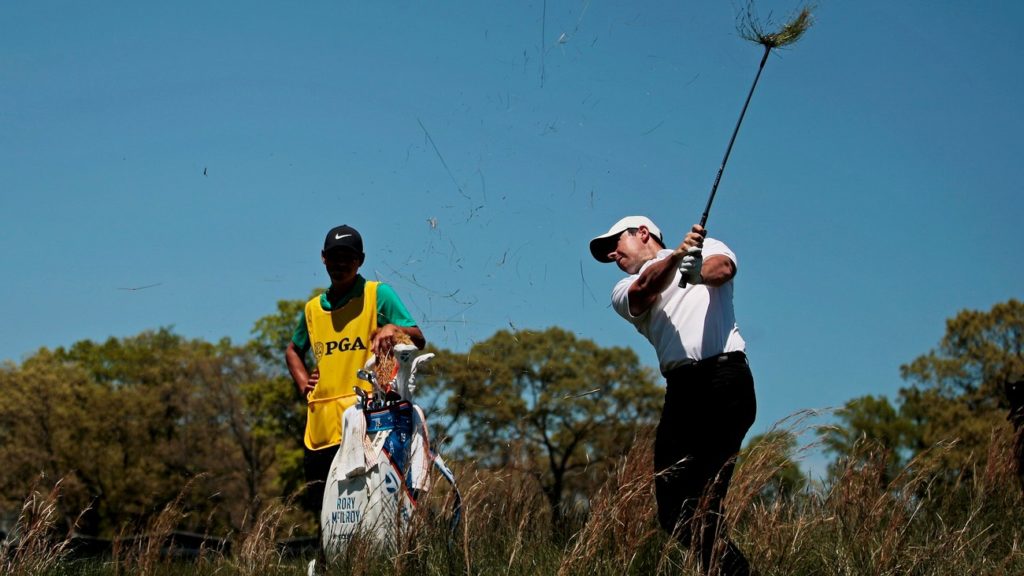 Rory McIlroy carded a third round of 69 in the US PGA Championship (AP Photo/Andres Kudacki)