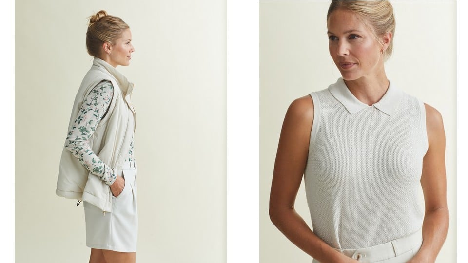 FaitTout Jacket Vest and Crochet Sleeveless Top