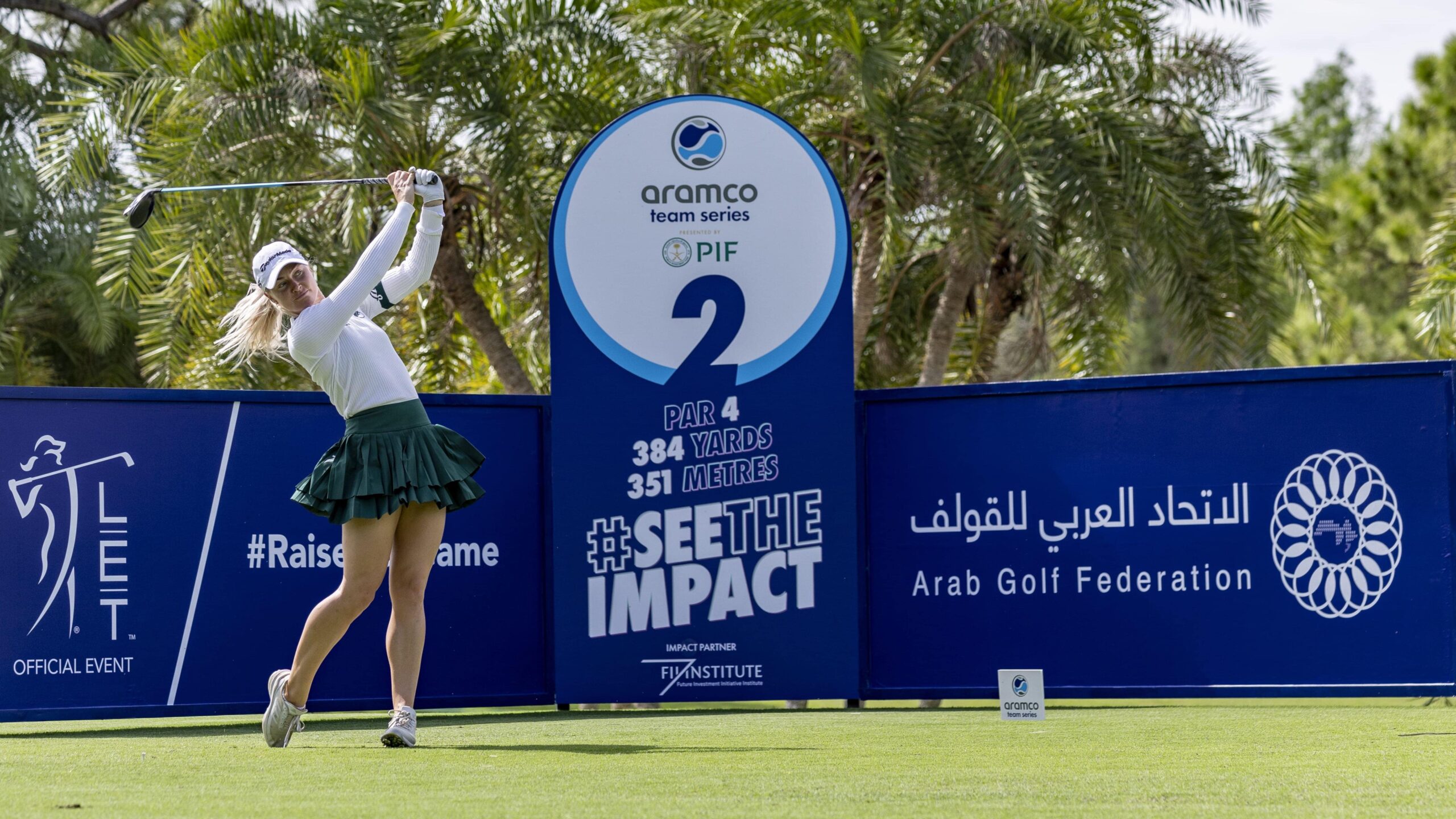 Charley Hull at the Aramco Team Series