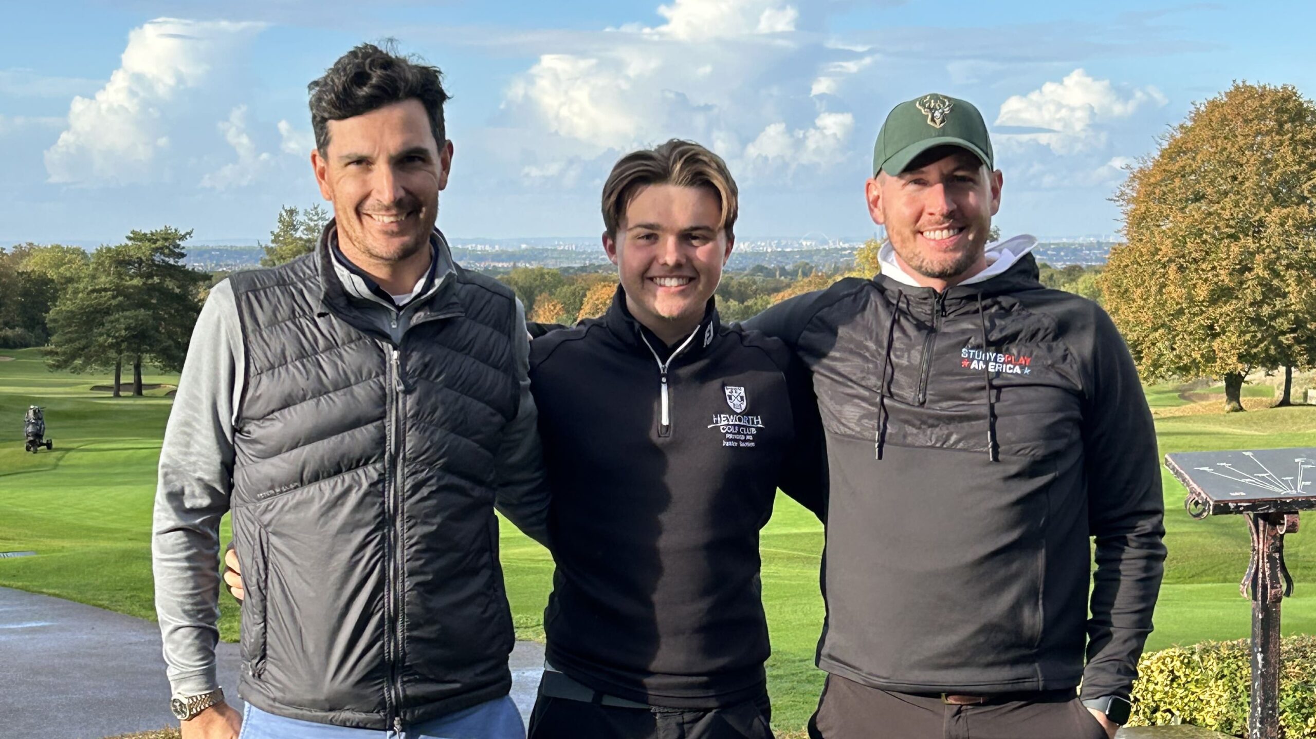 Henry and Chris with one of Study & Play America's golfers