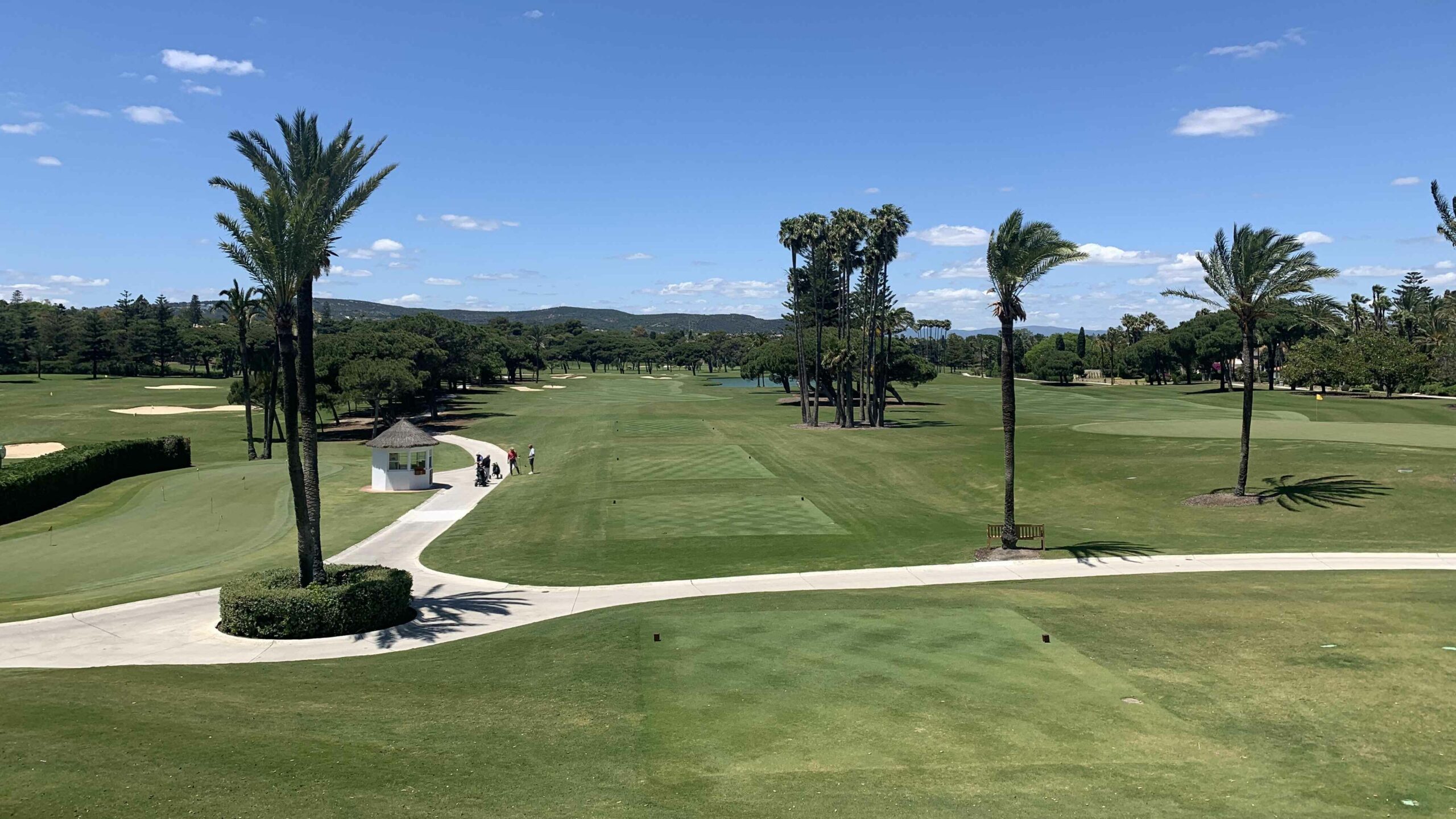 A view down the 1st hole at Real Club de Golf Sotogrande 