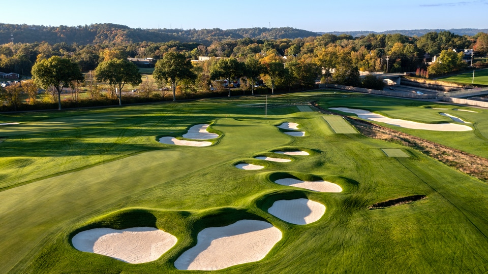 The Fourth Hole of Oakmont Country Club in the Oakmont, Pennsylvania 