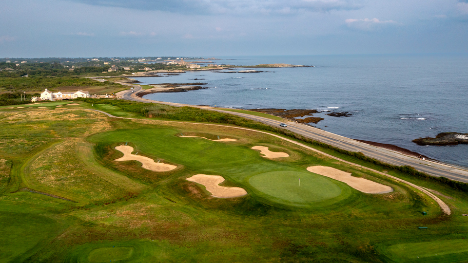 The 4th hole at Newport Country Club, host of this week's US Senior Open