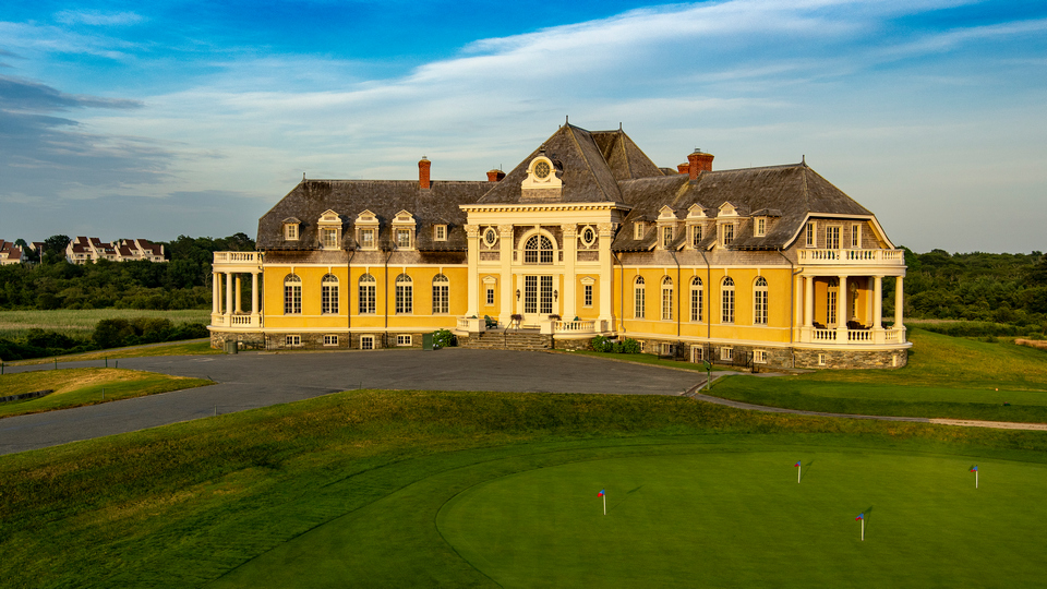 The clubhouse at Newport Country Club, host of this week's US Senior Open