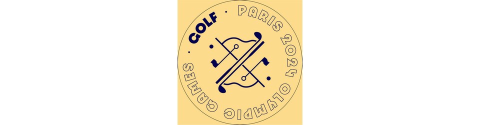 Logo for the 2024 Paris Olympics at Le Golf National