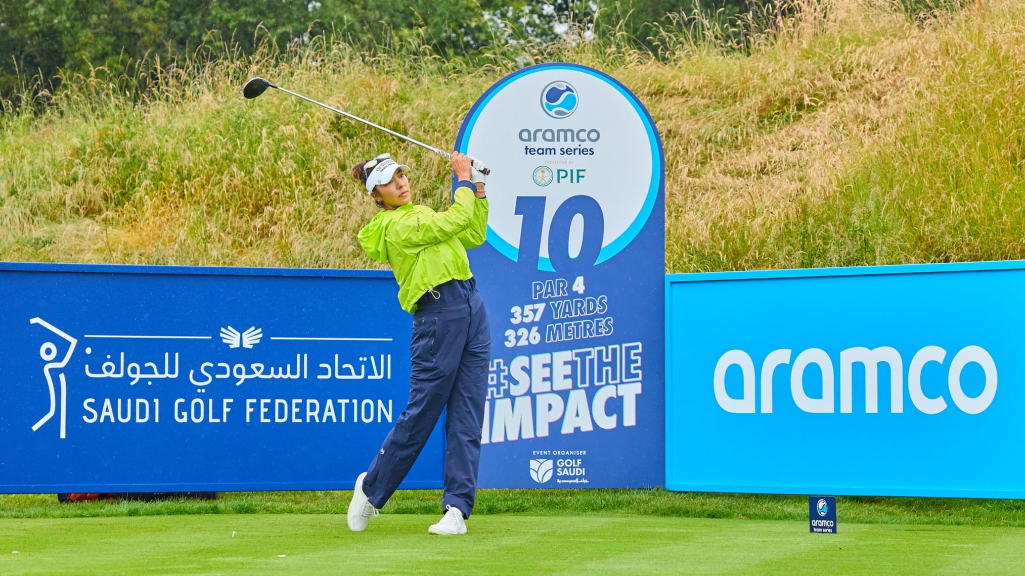 Alison Lee, who will represent the US in the Solheim Cup this week, will be teeing it up in the Aramco Team Series in Shenzhen.