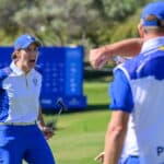 Carlota Ciganda holes the winning putt at the Solheim Cup 2023, Finca Cortesin