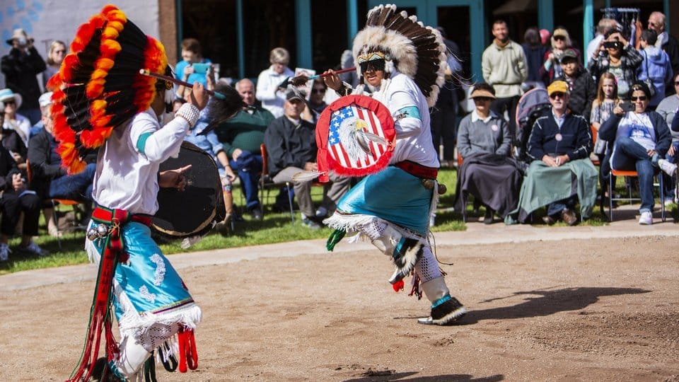 Indian Pueblo Cultural Center dancers. Visit Albuquerque - Angie Jepsen interview 