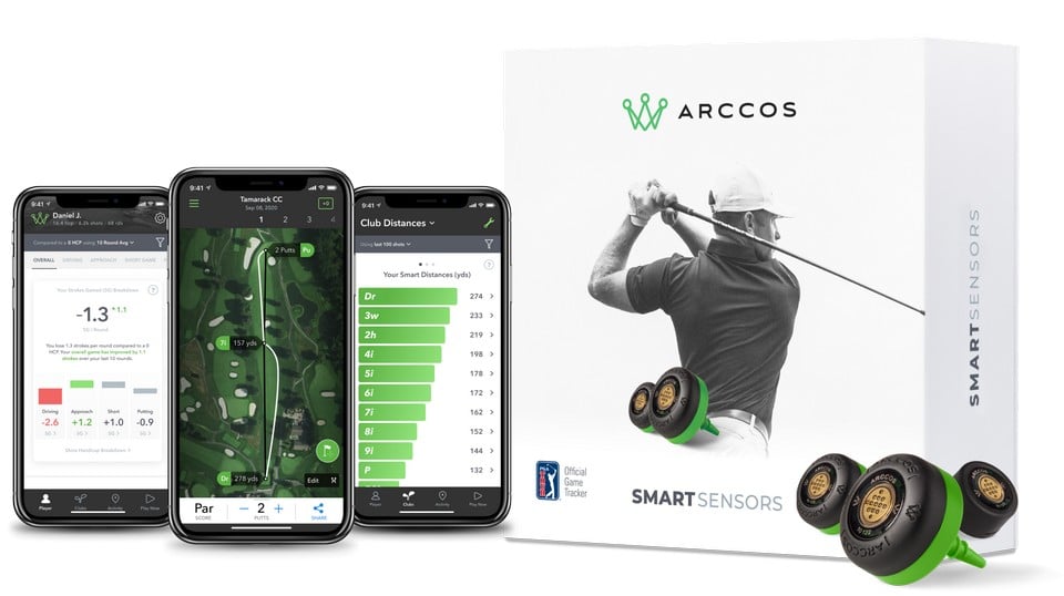 Arccos Golf Smart Sensors, #1 game tracking platform and the Official Game Tracker of the PGA TOUR