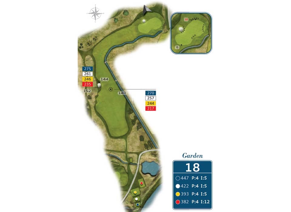 Royal Dublin Golf Club Hole 18 schematic