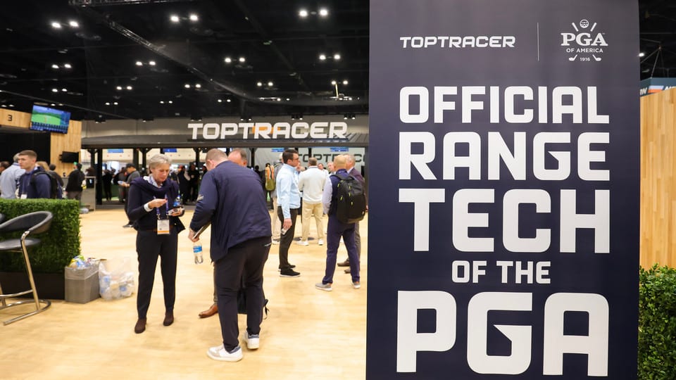 Toptracer range technology booth at the 2025 PGA Show