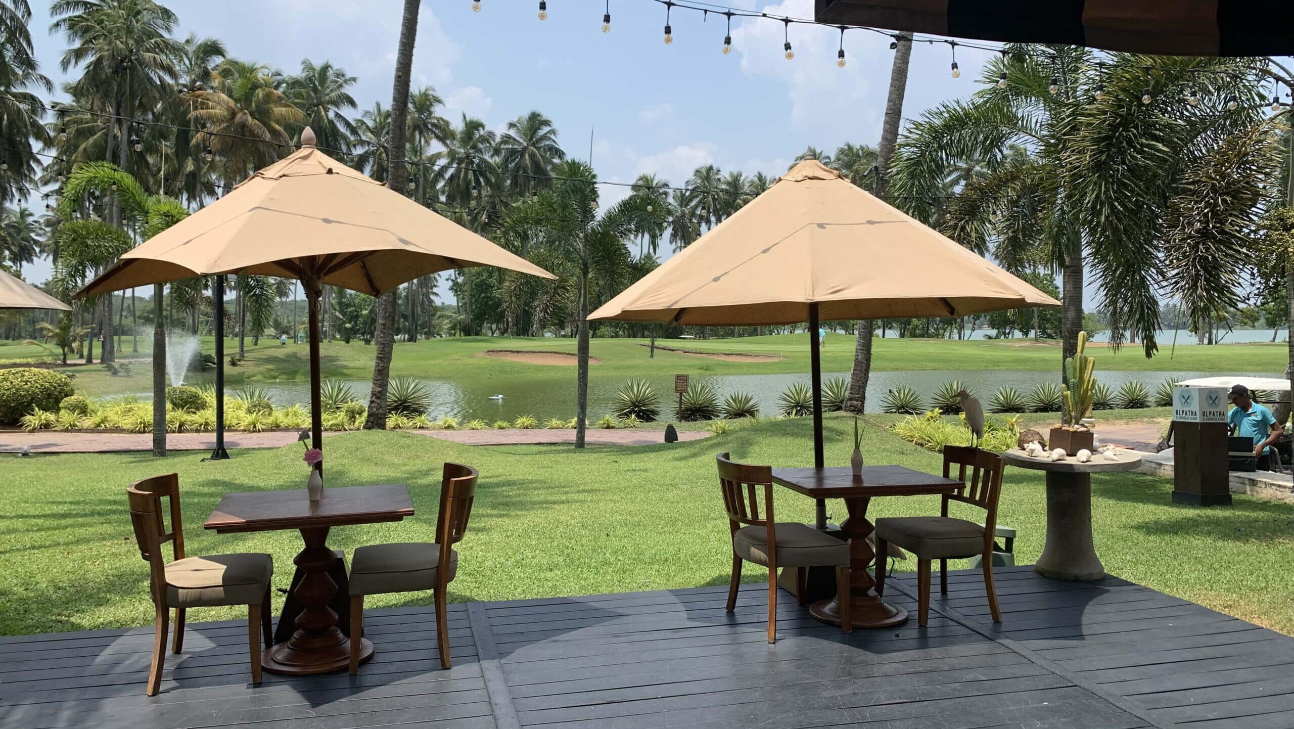 The Ulpatha Clubhouse & Bar, perfectly placed beside the 18th green for a well-earned drink and bite after your round.