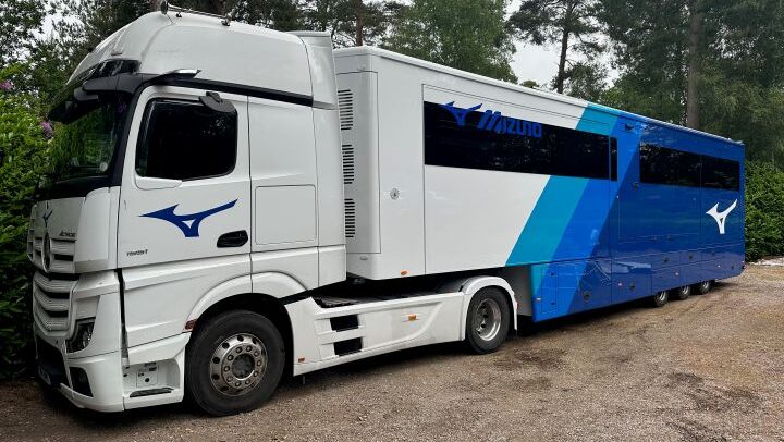 The new state-of-the-art Mizuno DP World Tour Truck