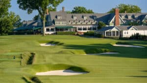 The 18th Hole of Oakmont Country Club in Oakmont, Pennsylvania