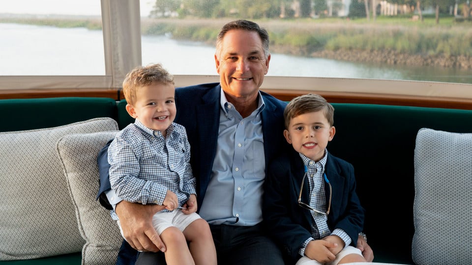 Peter Broome and grandsons